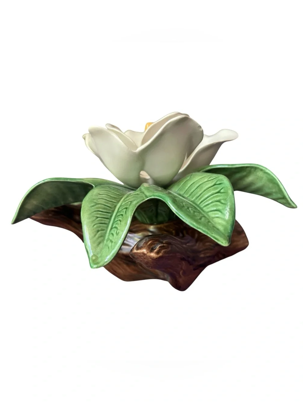 Vintage Jamar Mallory Studio Signed Southern Magnolia Ceramic Flower 1970s
